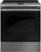 Café - Modern Glass 5.7 Cu. Ft. Slide-In Electric Convection Range - Platinum Glass-Front_Standard