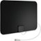 Insignia™ - Ultra-Thin Indoor Plate HDTV Antenna - Black/White-Front_Standard