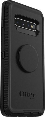 OtterBox - Otter + Pop Defender Series Case for Samsung Galaxy S10 - Black-Front_Standard 