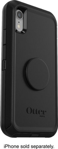 OtterBox - Otter + Pop Defender Series Case for Apple® iPhone® XR - Black-Angle_Standard 