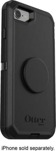 OtterBox - Otter + Pop Defender Series Case for Apple® iPhone® 7, 8 and SE (2nd generation) - Black-Angle_Standard 