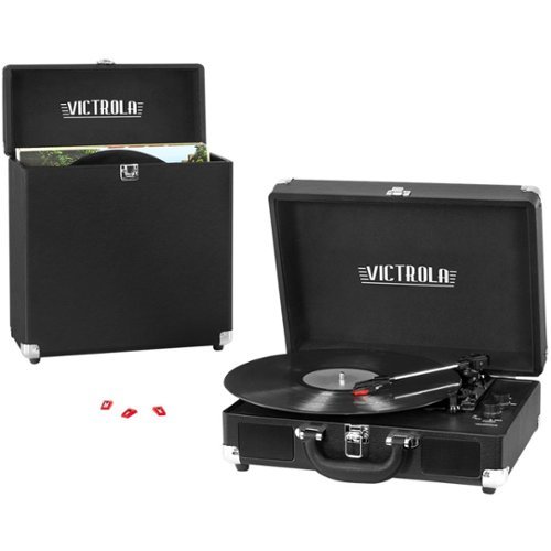 Victrola - Bluetooth Stereo Turntable - Black-Front_Standard 