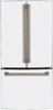 Café - 18 Cu. Ft. French Door Counter-Depth Smart Refrigerator with Automatic Door Stop and Contoured Doors - Matte White-Front_Standard