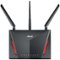 ASUS - RT-AC86U AC2900 Dual-Band Wi-Fi Router with Life time internet Security - Black-Front_Standard 