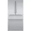 Front. Bosch - 800 Series 21 Cu. Ft. 4-Door French Door Counter-Depth Smart Refrigerator - Stainless steel.