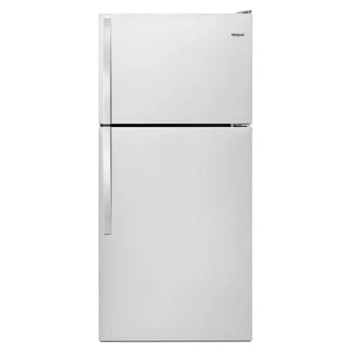 Front. Whirlpool - 18.2 Cu. Ft. Top-Freezer Refrigerator - Stainless Steel.