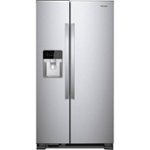 Whirlpool - 21.4 Cu. Ft. Side-by-Side Refrigerator - Monochromatic stainless steel - Front_Standard