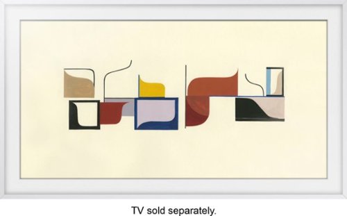 Samsung - 49" The Frame Customizable Bezel - White-Front_Standard 