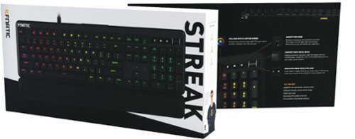 Fnatic Streak RGB Full-size Wired Gaming Mechanical CHERRY MX Silent RGB Red Switch Keyboard with RGB Back Lighting - Black BUY IN DUBAI