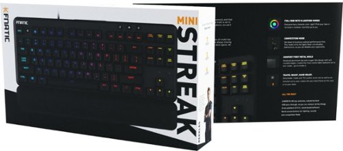 Fnatic Mini Streak RGB Wired TKL Gaming Mechanical CHERRY MX Silent Red Switch Keyboard with RGB Back Lighting - Black BUY IN UAE