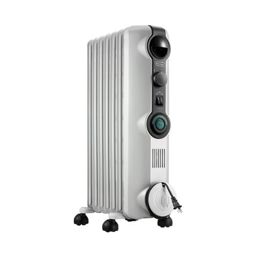 DeLonghi - Electric Oil Radiator Heater - White-Front_Standard 