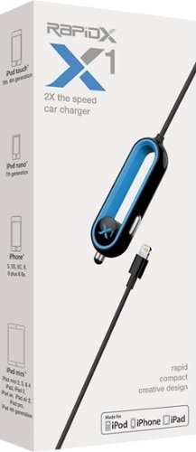 RapidX X1 Apple MFi Certified 3'3 Vehicle Charger - Blue SHOP ONLINE