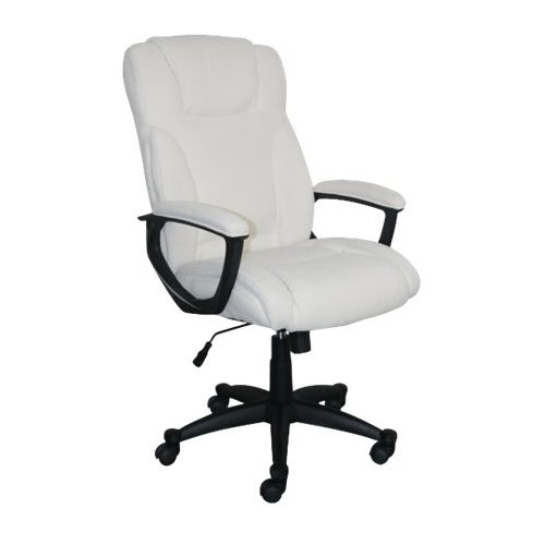 Serta - Hannah II 5-Pointed Star Microfiber Executive Chair - Ivory-Front_Standard 