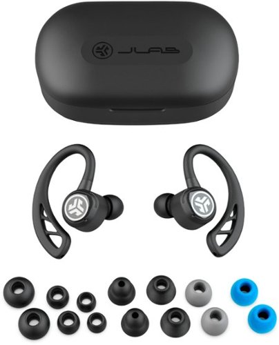 JLab Epic Air Sport True Wireless Earbud Headphones - Black GLOBAL SHIPPING