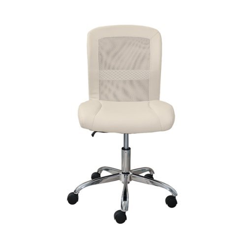 Serta - Essentials Faux Leather Task Chair - Cream-Front_Standard 