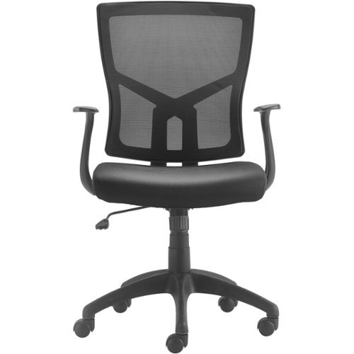 Serta - Essential Hartford Polyester & Mesh Task Chair - Black-Front_Standard 