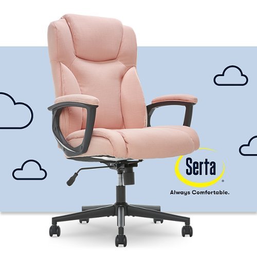 Serta - Hannah II Modern Microfiber Executive Chair - Pink