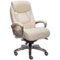 Serta - Works 5-Pointed Star Bonded Leather Executive Chair - Ivory-Front_Standard
