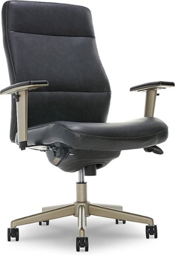 La-Z-Boy - Baylor Modern Bonded Leather Executive Chair - Black