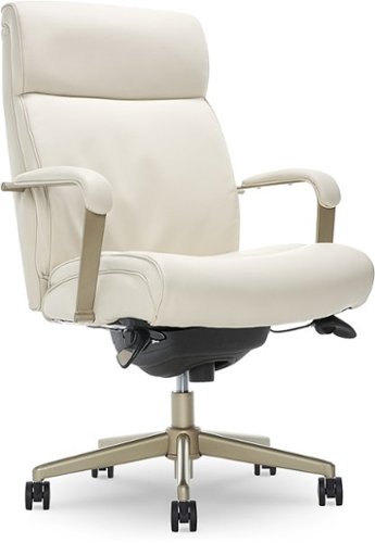 La-Z-Boy - Melrose Modern Foam & Bonded Leather Executive Chair - White