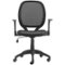 Serta - Essential University Polyester Blend Fabric & Mesh Task Chair - Black-Front_Standard