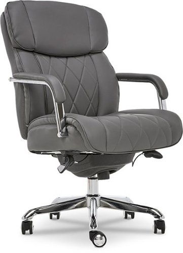 La-Z-Boy - Sutherland Bonded Leather Office Chair - Gray