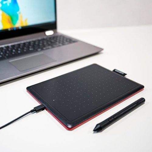 Wacom One by Wacom Student Drawing Tablet (small) – Works with Chromebook, Mac, PC - Black/Red WORLDWIDE DELIVERY
