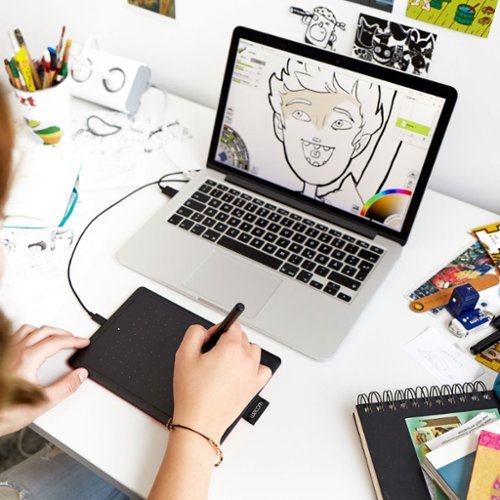 Wacom One by Wacom Student Drawing Tablet (small) – Works with Chromebook, Mac, PC - Black/Red WHERE TO BUY