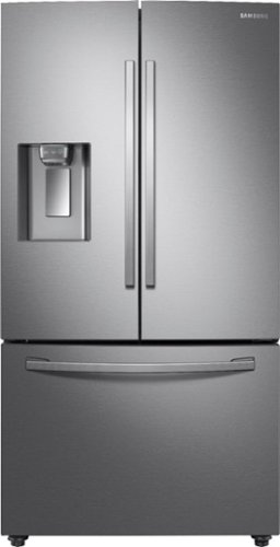 Samsung - 22.6 Cu. Ft. French Door Counter-Depth Fingerprint Resistant Refrigerator with CoolSelect Pantry - Stainless steel