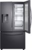 Samsung - 27.8 Cu. Ft. French Door Fingerprint Resistant Refrigerator with Food Showcase - Black Stainless Steel-Front_Standard