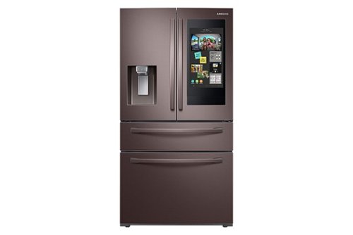 Samsung - Family Hub 27.7 Cu. Ft. 4-Door French Door Fingerprint Resistant Refrigerator - Tuscan stainless steel