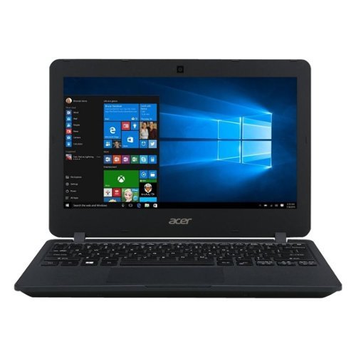 Acer - TravelMate B1 11.6" Refurbished Laptop - Intel Celeron - 4GB Memory - 64GB Flash Storage - Black-Front_Standard 