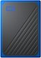 WD - My Passport Go 1TB External USB 3.0 Portable Solid State Drive - Black/Cobalt-Front_Standard