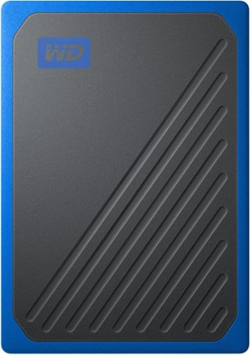 WD - My Passport Go 500GB External USB 3.0 Portable Solid State Drive - Black/Cobalt
