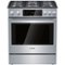 Bosch - 800 Series 4.8 Cu. Ft. Slide-In Gas Convection Range with Self-Cleaning - Stainless Steel-Front_Standard 