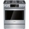 Bosch - 800 Series 4.8 Cu. Ft. Slide-In Gas Convection Range with Self-Cleaning and Dual Flame Burner - Stainless Steel-Front_Standard