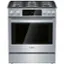 Front. Bosch - 800 Series 4.8 Cu. Ft. Slide-In Gas Convection Range with Self-Cleaning - Stainless steel.