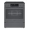 Bosch - 800 Series 4.6 Cu. Ft. Slide-In Electric Convection Range with Self-Cleaning - Black Stainless Steel-Front_Standard