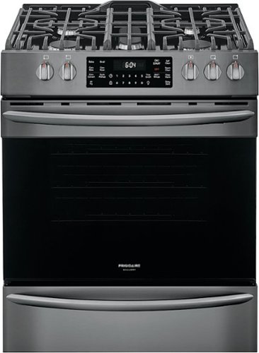 Frigidaire - Gallery 5.6 Cu. Ft. Freestanding Gas Convection Range with Self-Cleaning and Air Fry - Black stainless steel