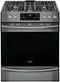 Frigidaire - Gallery 5.6 Cu. Ft. Freestanding Gas Convection Range with Self-Cleaning and Air Fry - Black Stainless Steel-Front_Standard