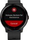 Garmin - vívoactive 3 Music Smartwatch 43mm Polymer Verizon - Black with Black Silicone Band - (2018)-Front_Standard