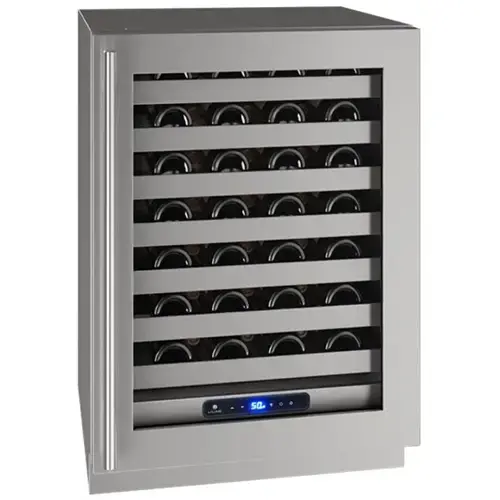 Front. U-Line - Wine Captain 5 Class 49-Bottle Wine Cooler - Stainless Steel.