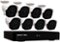 Night Owl - 8-Channel, 8-Camera Indoor/Outdoor Wired 4K 2TB NVR Surveillance System - Black/White-Angle_Standard
