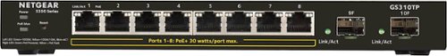 NETGEAR - 8-Port 10/100/1000 Gigabit Ethernet PoE+ Smart Managed Pro Switch