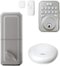 MiLocks - MiEQ Bluetooth/WiFi Push Button Deadbolt Replacement Smart Lock Kit - Silver-Front_Standard