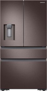 Samsung - 22.6 Cu. Ft. 4-Door Flex French Door Counter-Depth Refrigerator - Tuscan stainless steel - Front_Standard