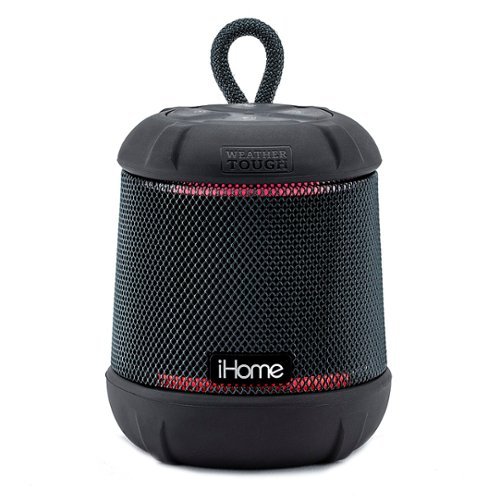 iHome PlayTough L - Bluetooth Rechargeable Waterproof Portable Speaker with 20-Hour Mega Battery and Color Changing Lighting - Black GLOBAL SHIPPING