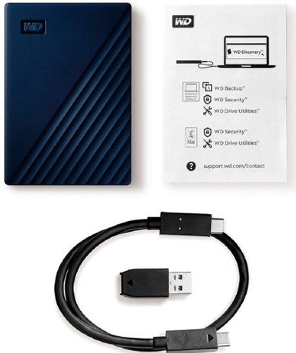 WD My Passport for Mac 2TB External USB 3.0 Portable Hard Drive - Blue WHERE TO BUY