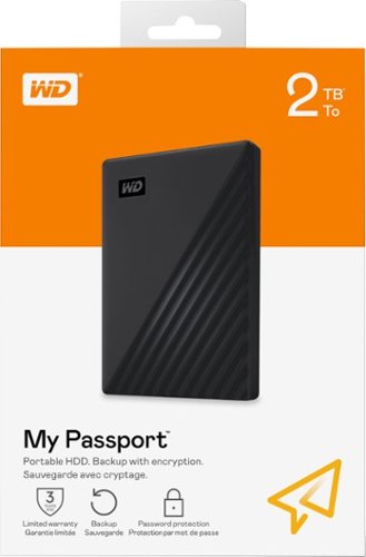 WD My Passport 2TB External USB 3.0 Portable Hard Drive - Black BUY IN AUSTRALIA