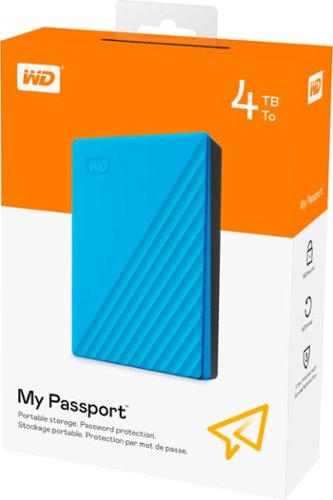 WD My Passport 4TB External USB 3.0 Portable Hard Drive - Blue SHOP ONLINE
